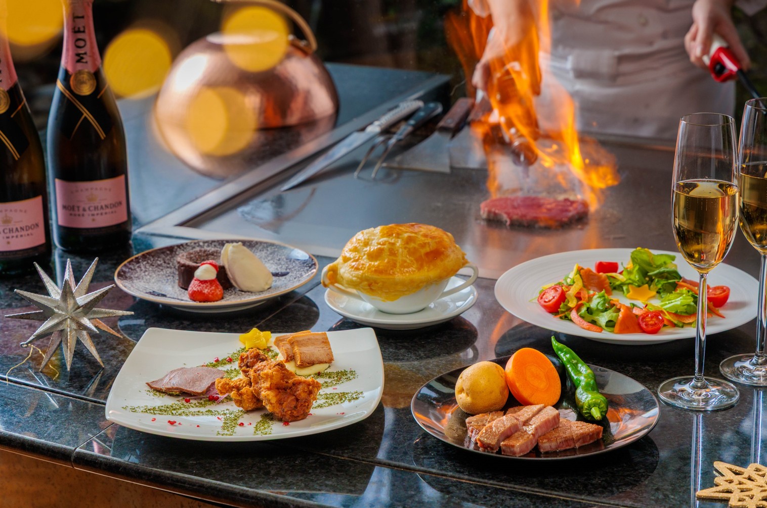 鉄板焼きクリスマスディナー/鮨クリスマスディナー